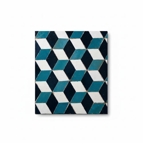 Zellij Cube — Fond blanc